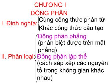 Bài giảng Bài tập Hóa phân tích - Chương 1: Đồng phân