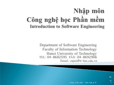 Bài giảng Công nghệ học phần mềm - Chương 6: Phương pháp thiết kế hệ thống