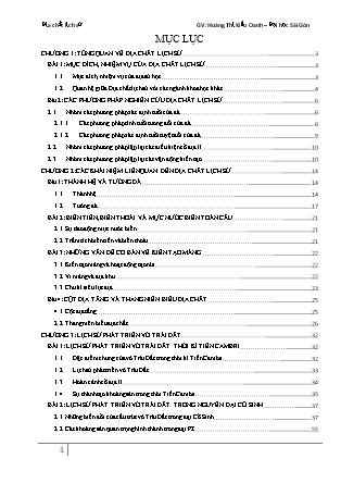 Bài giảng Địa chất lịch sử - Hoàng Thị Kiều Oanh