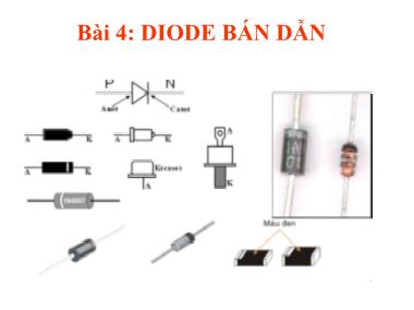 Bài giảng Điện tử căn bản - Bài 4: Diode bán dẫn