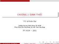 Bài giảng Định thức - Lê Xuân Dại (Bản đẹp)