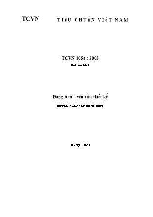 Bài giảng Đường ô tô-Yêu cầu thiết kế