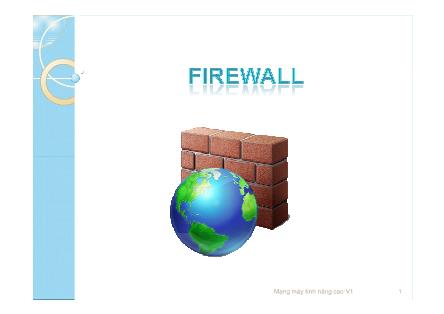 Bài giảng FireWall - Âu Bửu Long