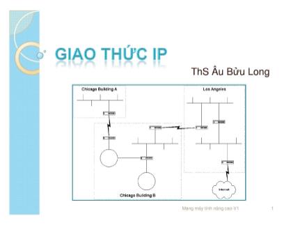 Bài giảng Giao thức IP - Âu Bửu Long