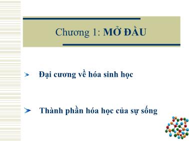 Bài giảng Hóa sinh học (Bản đầy đủ)