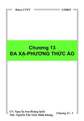 Bài giảng Hướng đối tương - Chương 13: Đa xạ-Phương thức ảo - Nguyễn Sơn Hoàng Quốc