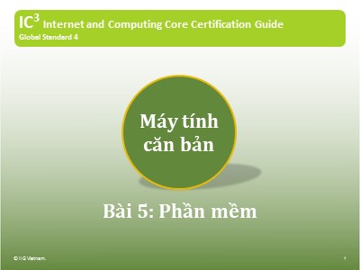 Bài giảng IC3 GS4 - Bài 5: Phần mềm