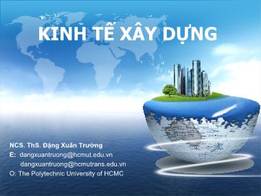 Bài giảng kinh tế xây dựng - Chương 1: Tổ chức quản lý xây dựng cơ bản