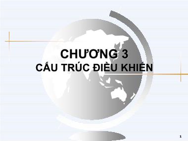 Bài giảng Lập trình C++ - Chương 3: Cấu trúc điều khiển