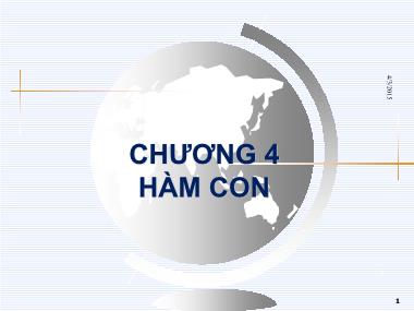 Bài giảng Lập trình C++ - Chương 4: Hàm con