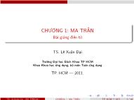 Bài giảng Ma trận - Lê Xuân Dại (Bản đẹp)