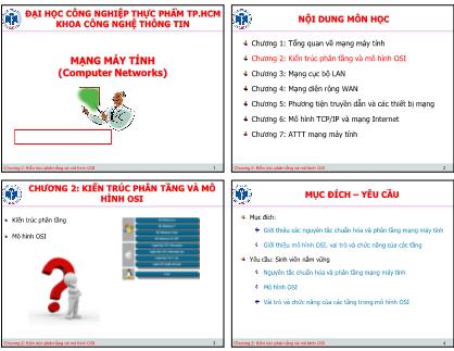 Bài giảng Mạng máy tính - Chương 2: Kiến trúc phân tầng và mô hình OSI