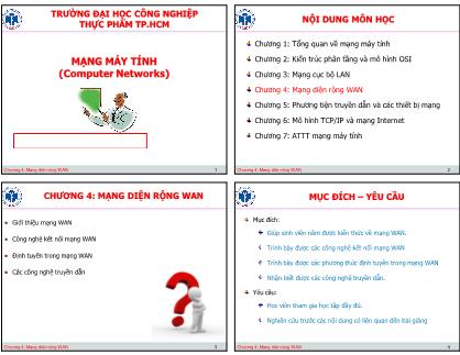 Bài giảng Mạng máy tính - Chương 4: Mạng diện rộng WAN