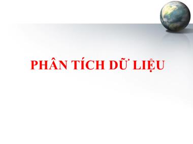 Bài giảng Phân tích dữ liệu (Chuẩn kiến thức)