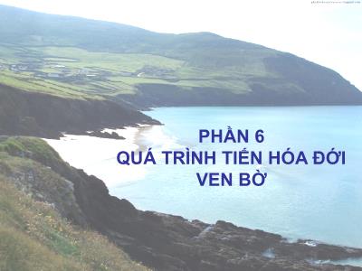 Bài giảng Quá trình tiến hóa đới ven bờ