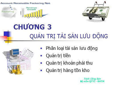 Bài giảng Quản trị tài sản lưu động