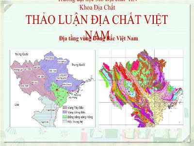 Bài giảng Thảo luận địa chất Việt Nam