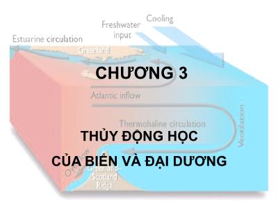 Bài giảng Thủy động học của biển và đại dương