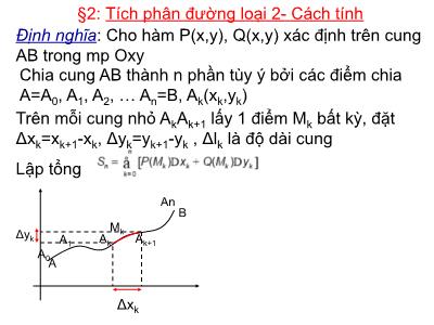 Bài giảng Toán ứng dụng - Chương 3: Tích phân đường phân loại 2