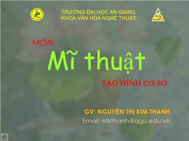 Bài giảng Trang trí bảng bé ngoan trang trí trường lớp nhà trẻ, mẫu giáo - Nguyễn Thị Kim Thanh