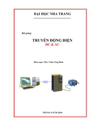 Bài giảng Truyền động điện DC và AC - Trần Công Bình