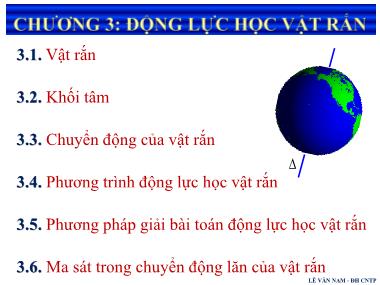 Bài giảng Vật lý đại cương - Chương 3: Động lực học vật rắn