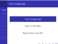 Bài giảng Vi tích phân A2 - Chương 4: Tích phân bội - Lê Hoài Nhân