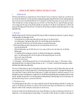 Giáo trình Bản đồ học và GIS - Phần 2: Hệ thống thông tin địa lý (GIS)