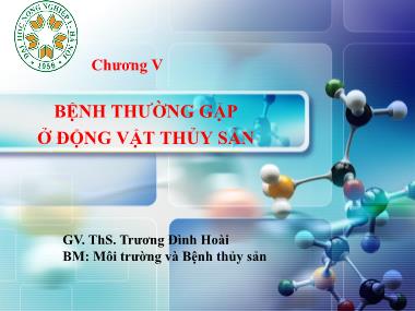 Giáo trình Bệnh học thủy sản - Chương 5: Bệnh thường gặp ở động vật thủy sản - Trương Đình Hoài