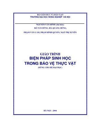 Giáo trình Biện pháp sinh học trong bảo vệ thực vật (Bản đẹp)