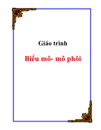 Giáo trình Biểu Mô-Mô Phôi