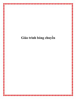 Giáo trình bóng chuyền