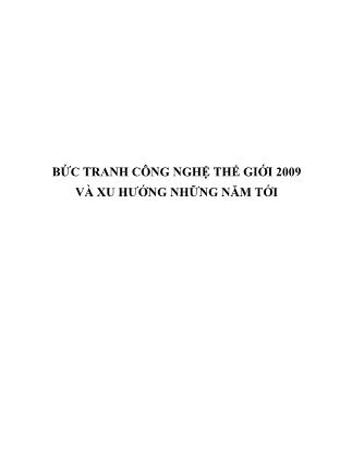 Giáo trình Bức tranh công nghệ thế giới 2009 và xu hướng những năm tới