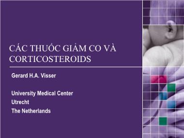 Giáo trình Các thuốc giảm co và Corticosteroids