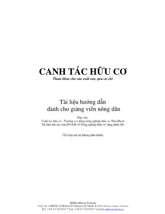 Giáo trình Canh tác hữu cơ