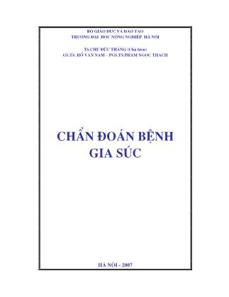 Giáo trình Chẩn đoán bệnh gia súc