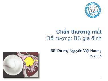 Giáo trình Chân thương mắt - Dương Nguyễn Việt Hương