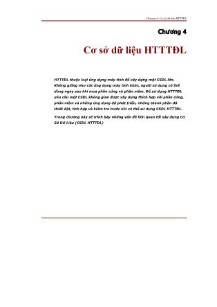 Giáo trình Cơ sở dữ liệu HTTTĐL