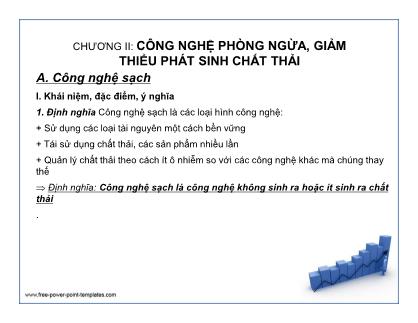 Giáo trình Công nghệ môi trường - Chương 2: Công nghệ phòng ngừa, giảm thiểu phát sinh chất thải