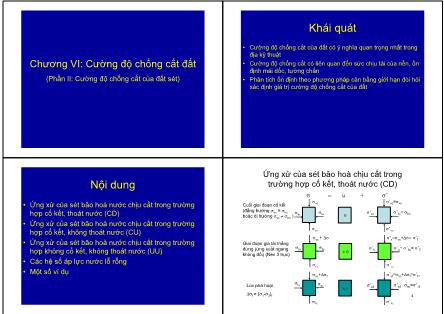 Giáo trình Cường độ chống cắt của đất sét - Chương 6: Cường độ chống cắt đất