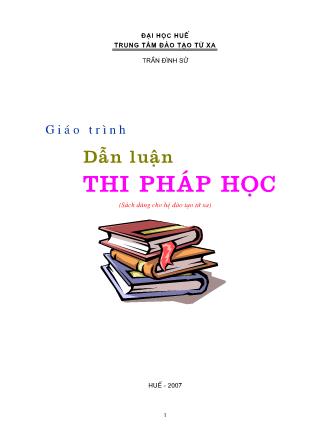 Giáo trình Dẫn luận Thi Pháp học (Phần 1)