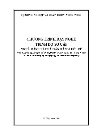 Giáo trình Đánh bắt hải sản bằng lưới rê