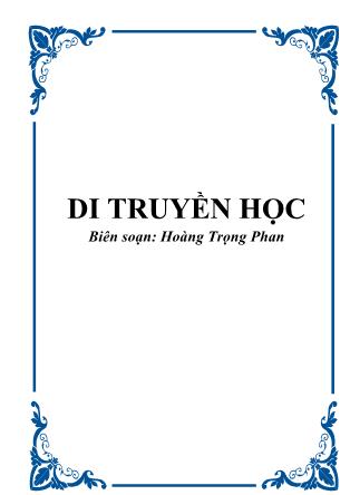 Giáo trình Di truyền học - Hoàng Trọng Phan