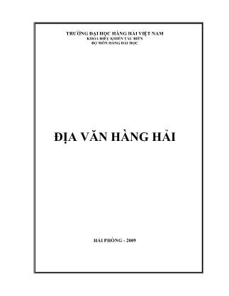 Giáo trình Địa văn hàng hải