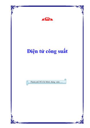 Giáo trình Điện tử công suất - Lê Văn Doanh