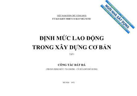 Giáo trình Định mức lao động trong xây dựng cơ bản