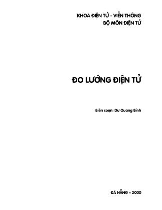 Giáo trình Đo lường điện tử - Dư Quang Bình