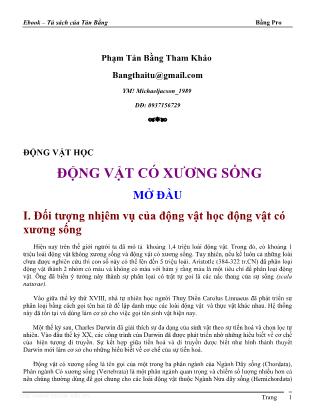 Giáo trình Động vật có xương sống