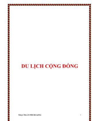 Giáo trình Du lịch Công cộng