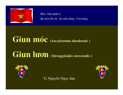 Giáo trình Giun móc-Giun lươn - Nguyễn Ngọc San